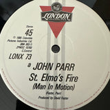 John Parr ’St. Elmo’s Fire’ 12’’-45 Single 1985 Import UK LONX73 - Media