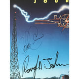 Journey Raised On Radio Album Collage signed by Perry Schon Cain Jackson Baird w/BAS COA - Music Memorabilia