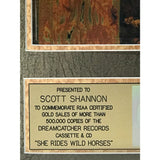 Kenny Rogers She Rides Wild Horses RIAA Gold Album Award - Record Award