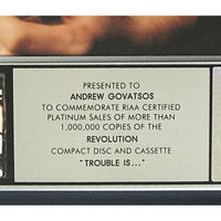 Kenny Wayne Shepherd Band Trouble Is... RIAA Platinum Album Award - Record