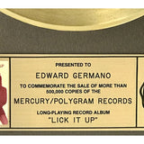 KISS Lick It Up RIAA Gold Album Award - Record Award