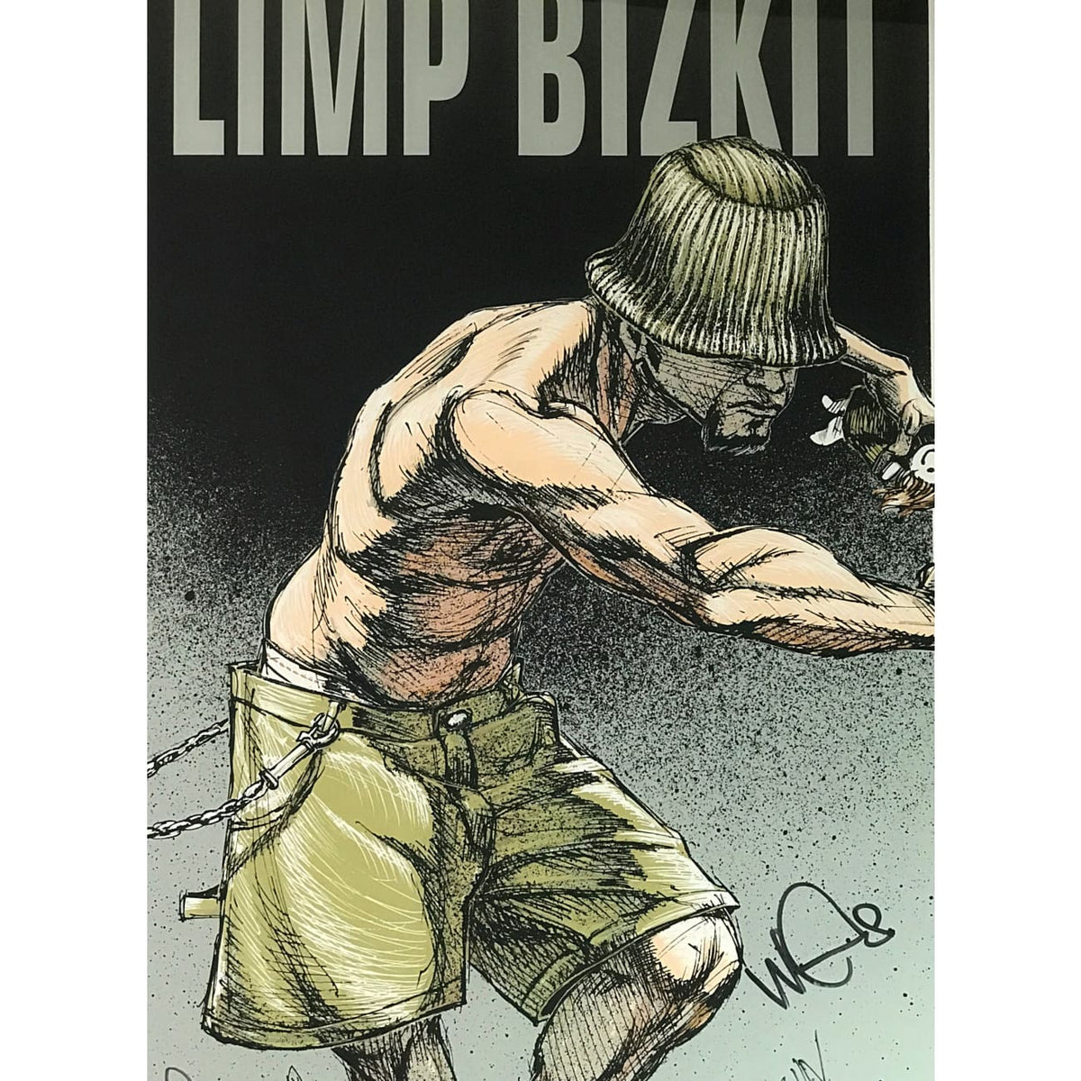 musicgoldmine.com - Limp Bizkit Ltd Edition Tour Poster signed by