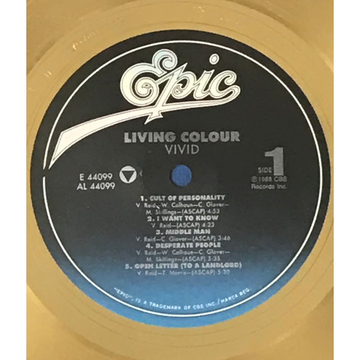 Musicgoldmine.com - Living Colour Vivid RIAA Gold LP Award ...