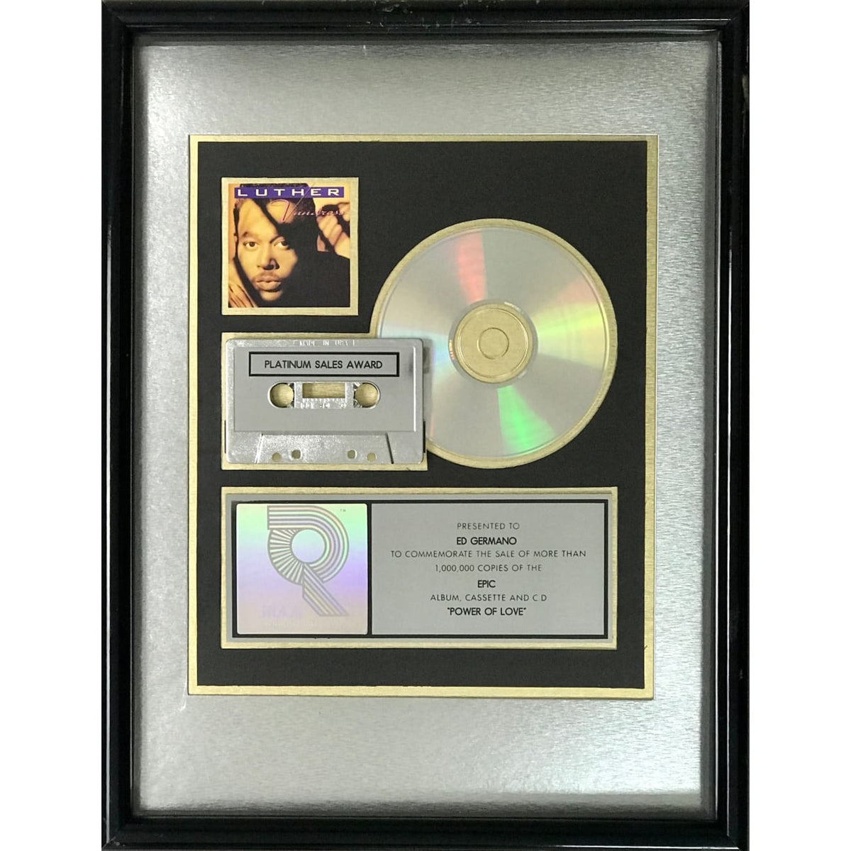 musicgoldmine.com - Luther Vandross Power Of Love RIAA Platinum