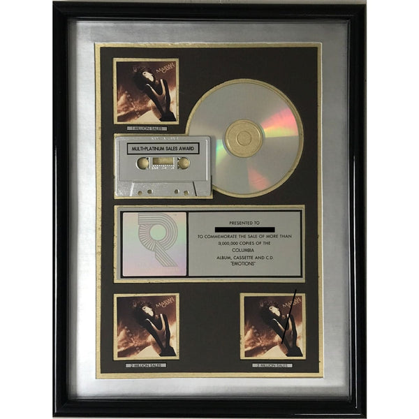 Mariah Carey Emotions RIAA 3x Multi - Platinum Award - Record Award