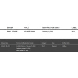 Mary J Blige No More Drama RIAA 2x Multi - Platinum Award - Record