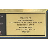 Neil Young Freedom RIAA Gold Album Award - Record Award