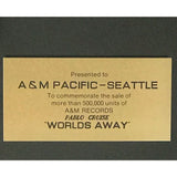 Pablo Cruise Worlds Away 70s A&M Records Award - Record Award