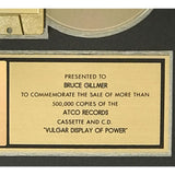 Pantera Vulgar Display Of Power RIAA Gold Album Award - Record Award