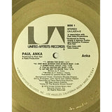 Paul Anka - Anka RIAA Gold LP Award - RARE - Record Award