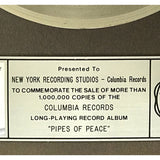Paul McCartney Pipes Of Peace RIAA Platinum Album Award - Record Award