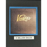 Pearl Jam Vitalogy RIAA 4x Platinum Album Award - Record Award