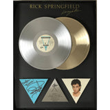 Rick Springfield Living In Oz Gold & Platinum Label Award signed by Springfield - Record Award