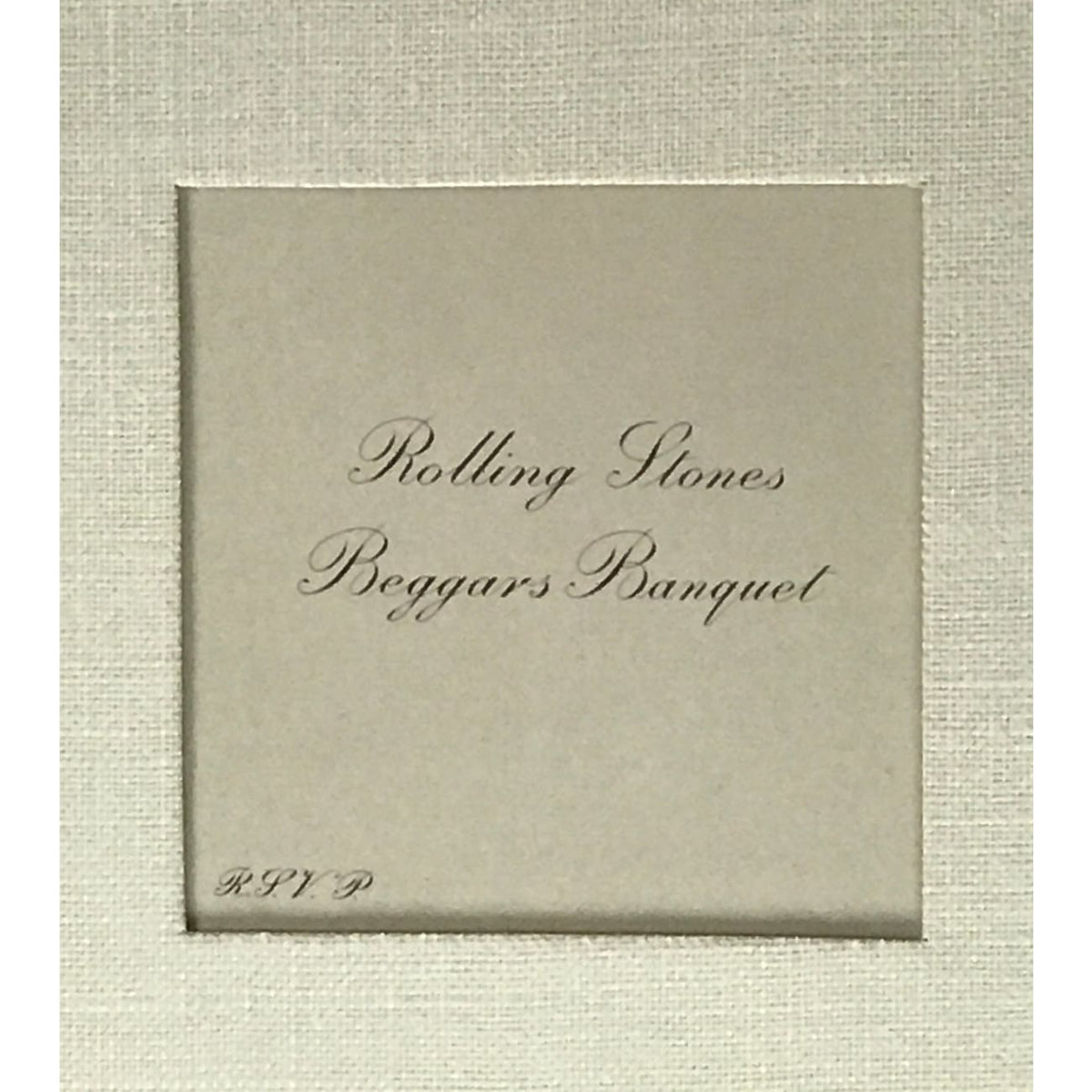 Rolling Stones Beggars Banquet White Matte RIAA Gold Album Award - RARE