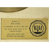 Rolling Stones Beggars Banquet RIAA Gold Album Award presented to Mick Jagger - RARE - Record Award