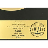 Saga Worlds Apart RIAA Gold LP Award - Record Award