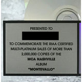 Sam Hunt Montevallo RIAA 2x Multi - Platinum Album Award - Record Award