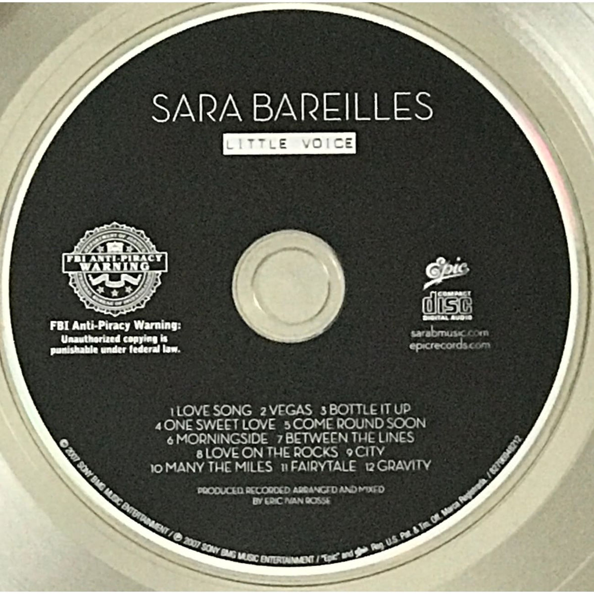 Musicgoldmine Sara Bareilles Little Voice RIAA Platinum Album musicgoldmine-sara-bareilles-little-voice-riaa-platinum-album