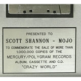 Scorpions Crazy World Mercury/Polygram Records Album Award - Record Award