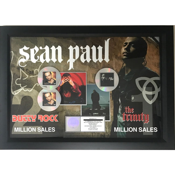 Sean Paul Dutty Rock & The Trinity RIAA Multi - Platinum Combo Album Award - Record