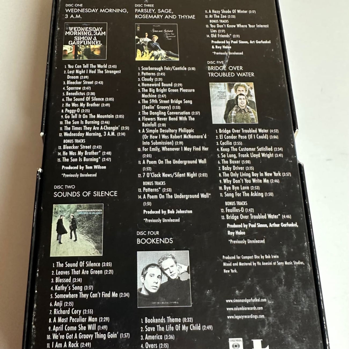 Simon and Garfunkel 旧規格　未開封 SIMON & GARFUNKEL PROMO All The Singles Rare Ltd Ed box set+Obi+