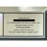 Sinead O’Connor I Do Not Want What I Haven’t Got RIAA 2x Multi-Platinum Album Award - Record Award