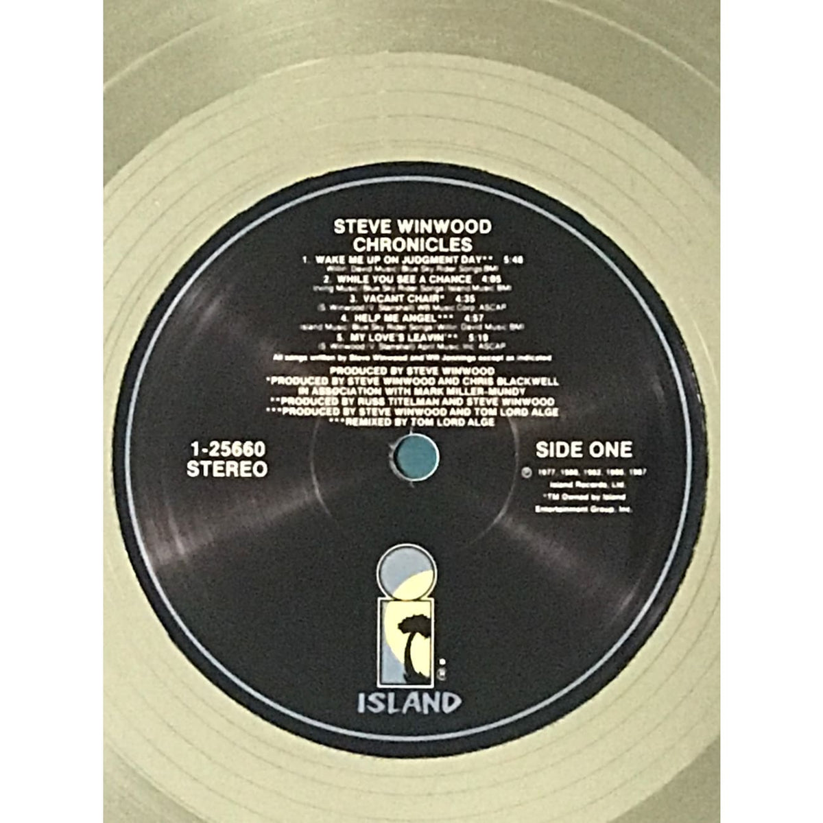 musicgoldmine.com - Steve Winwood Chronicles RIAA Platinum Album