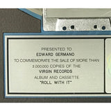 Steve Winwood Roll With It RIAA 2x Multi-Platinum Album Award - Record Award