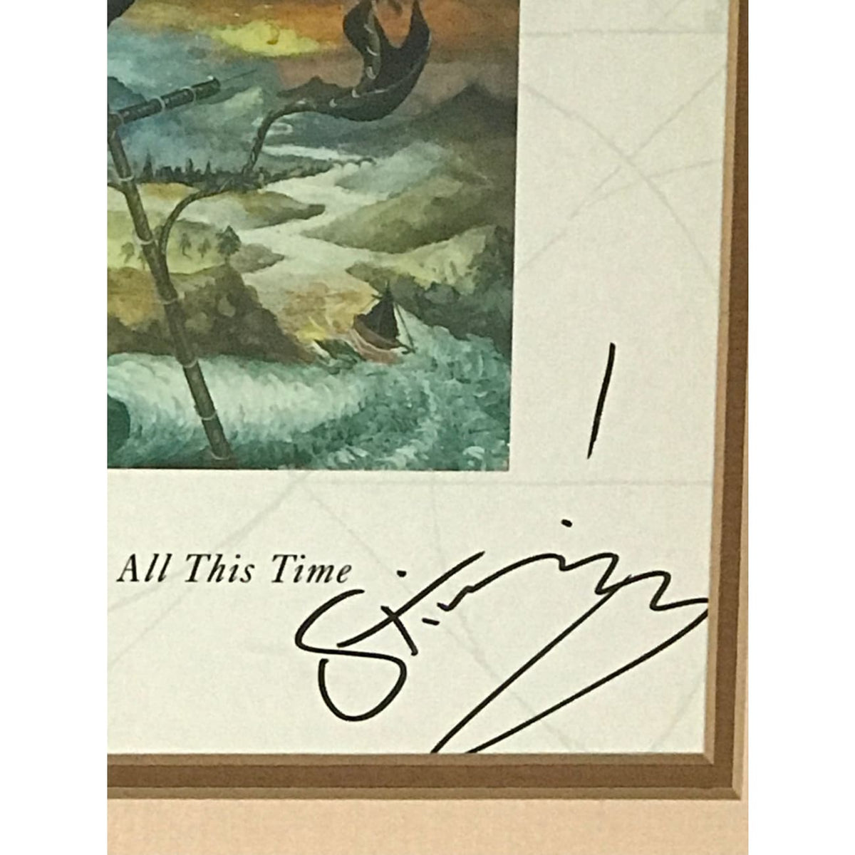 musicgoldmine.com - Sting Autographed All This Time CD Collage w