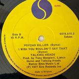 Talking Heads ’Psycho Killer’ 12’’ Vinyl Single 1977 UK Import VG + + 6078610 - Media