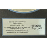 Tears For Fears Songs From The Big Chair ’80s Polygram Records 2M Sold Album Award - Record Award