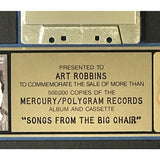 Tears For Fears Songs From The Big Chair RIAA Gold Album Award - Record