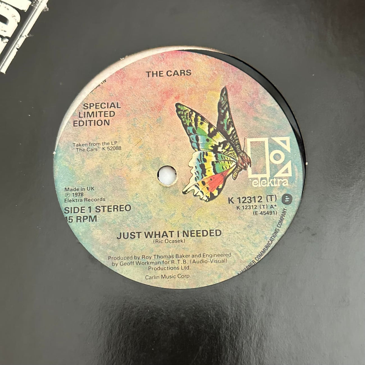 musicgoldmine.com - The Cars 'Just What I Needed' Single