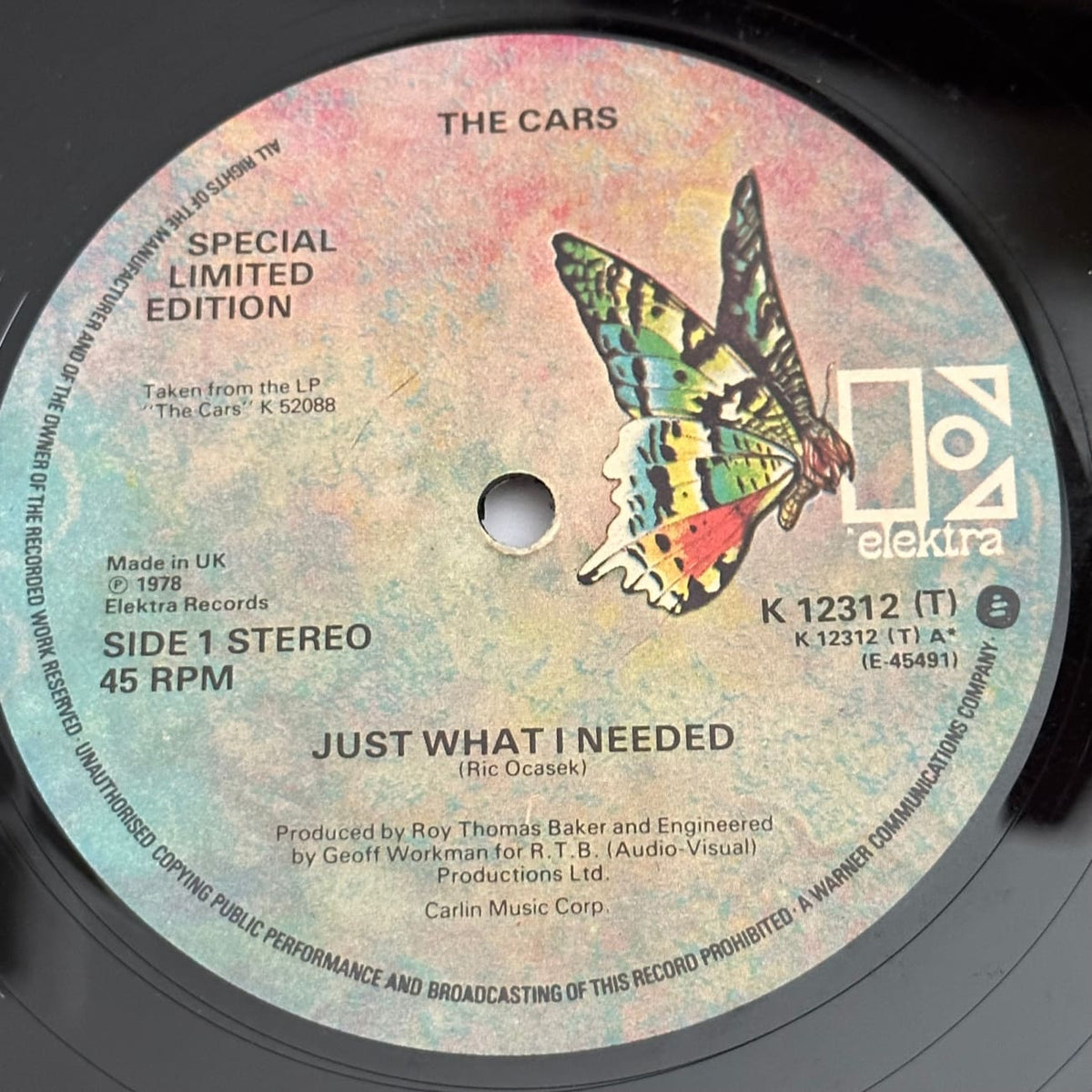musicgoldmine.com - The Cars 'Just What I Needed' Single