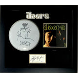 The Doors Drumhead Collage Signed by Densmore Manzarek Krieger w/JSA COAs - Music Memorabilia