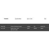 Triumph Allied Forces RIAA Gold Album Award - Record Award