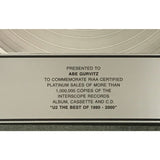 U2 The Best Of 1990-2000 RIAA Platinum Album Award - Record Award