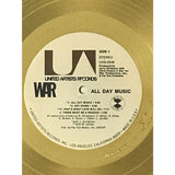 War All Day Music RIAA Gold LP Award presented to group member - RARE - Record Award