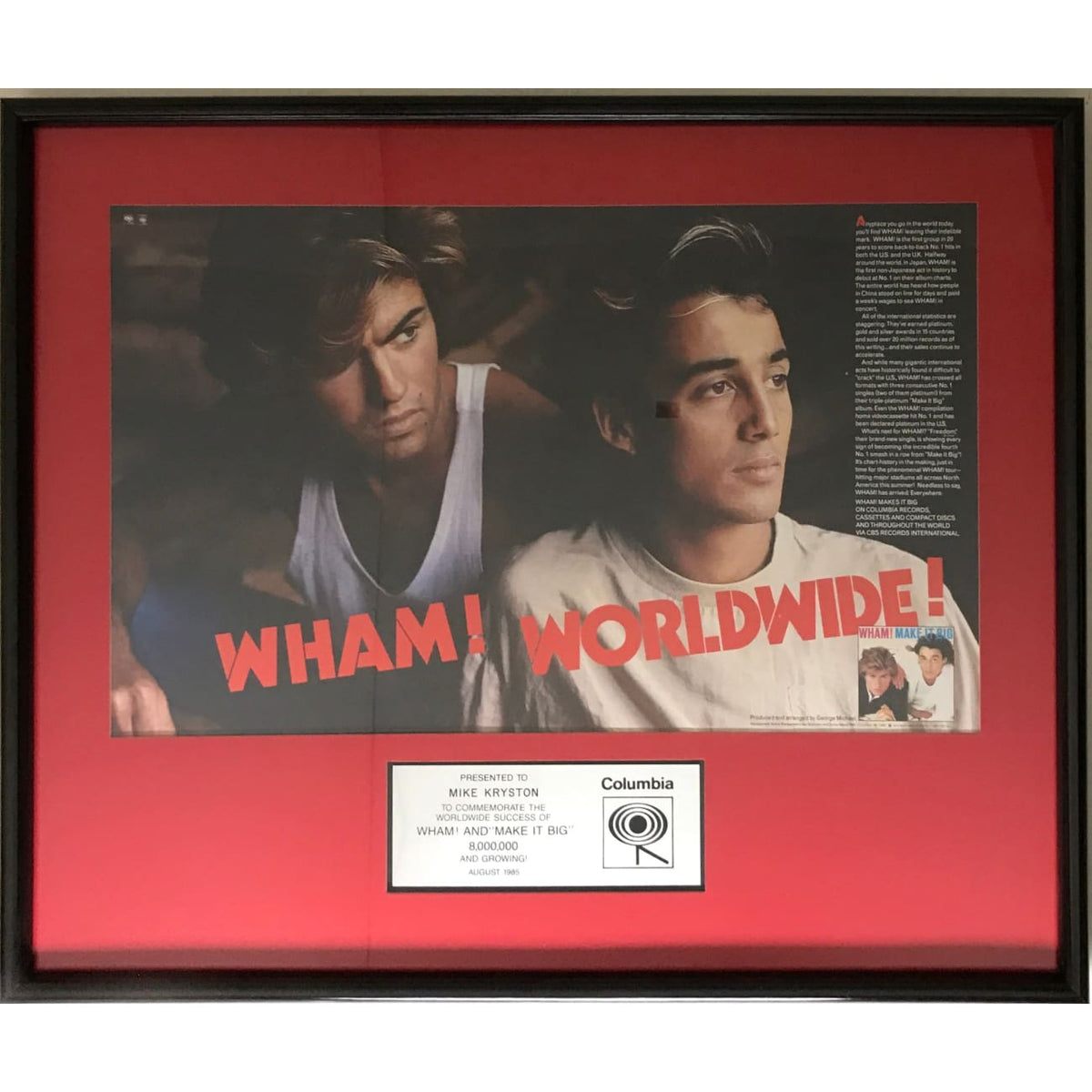 musicgoldmine.com - Wham! Make It Big 1985 Columbia Records 