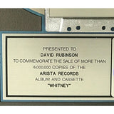 Whitney Houston 2nd album Whitney RIAA 6x Multi-Platinum Album Award - Record Award