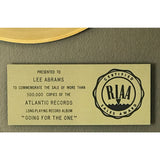 Yes Going For The One RIAA Gold Album Award - Record Award