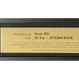 ZZ Top Afterburner album Ampex Golden Reel Award presented to Dusty Hill - RARE - Record Award