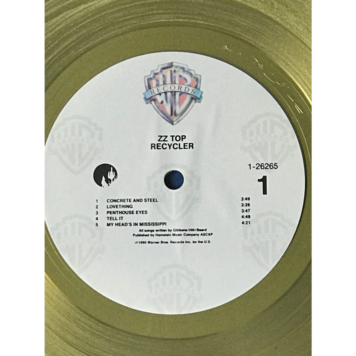 洋楽 TOP PRIZE musicgoldmine.com - ZZ Top Recycler RIAA Gold LP Award
