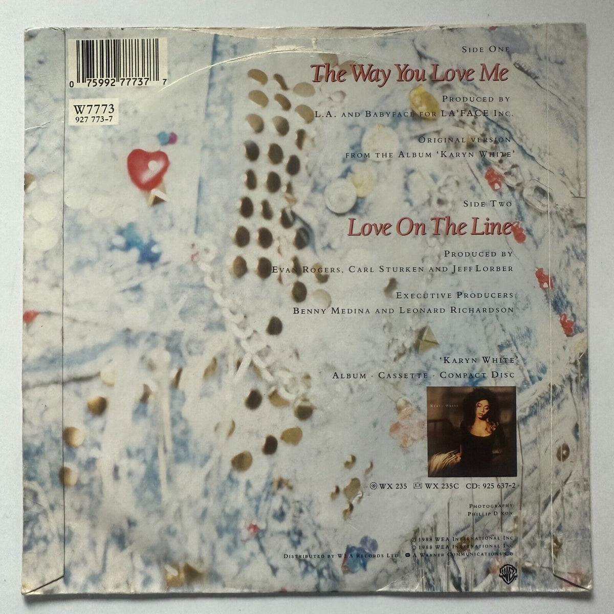 Karyn White The Way You Love Me 45 W7773 UK 1988 – MusicGoldmine.com