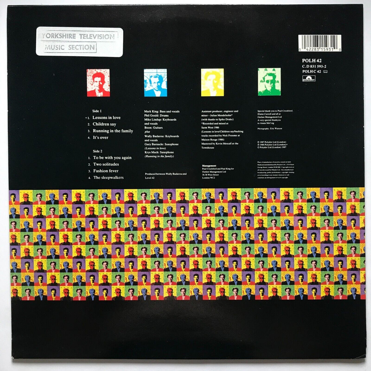 Level 42 - Running in the family 1987 Vinyl POLH42