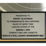 2Pac R U Still Down? (Remember Me) RIAA 4x Multi-Platinum Album Award - RARE - Record Award