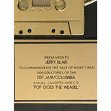 3rd Bass Pop Goes The Weasel RIAA Gold Single Award - Record Award