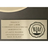AC/DC Back In Black RIAA Platinum Album Award - Record Award