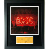 AC/DC Genuine 1977 Ticket Collage - Music Memorabilia
