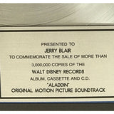 Aladdin film soundtrack RIAA 3x Multi-Platinum Album Award